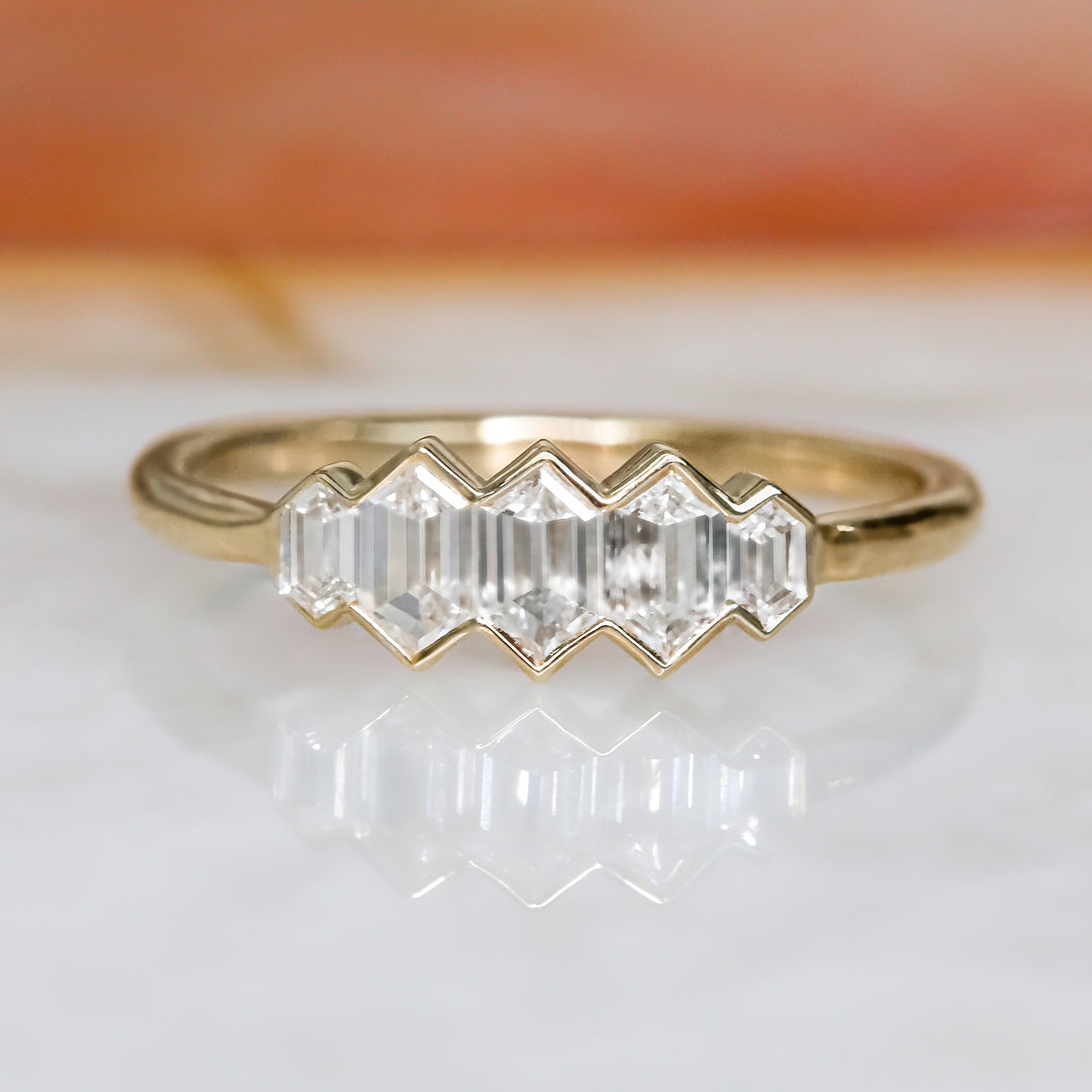 Dainty Natural Diamond Engagement Ring