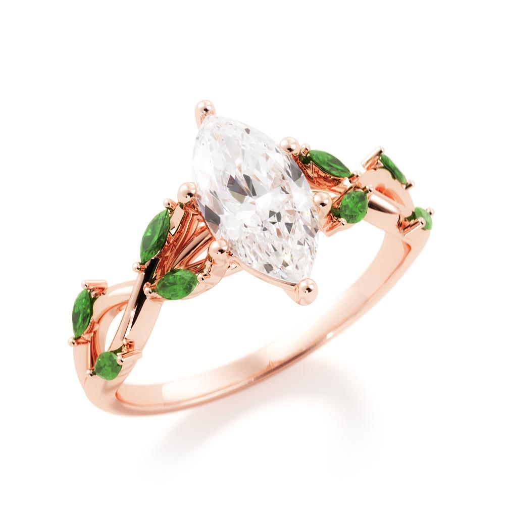 Accent Diamonds Natural Marquise Diamond Engagement Ring