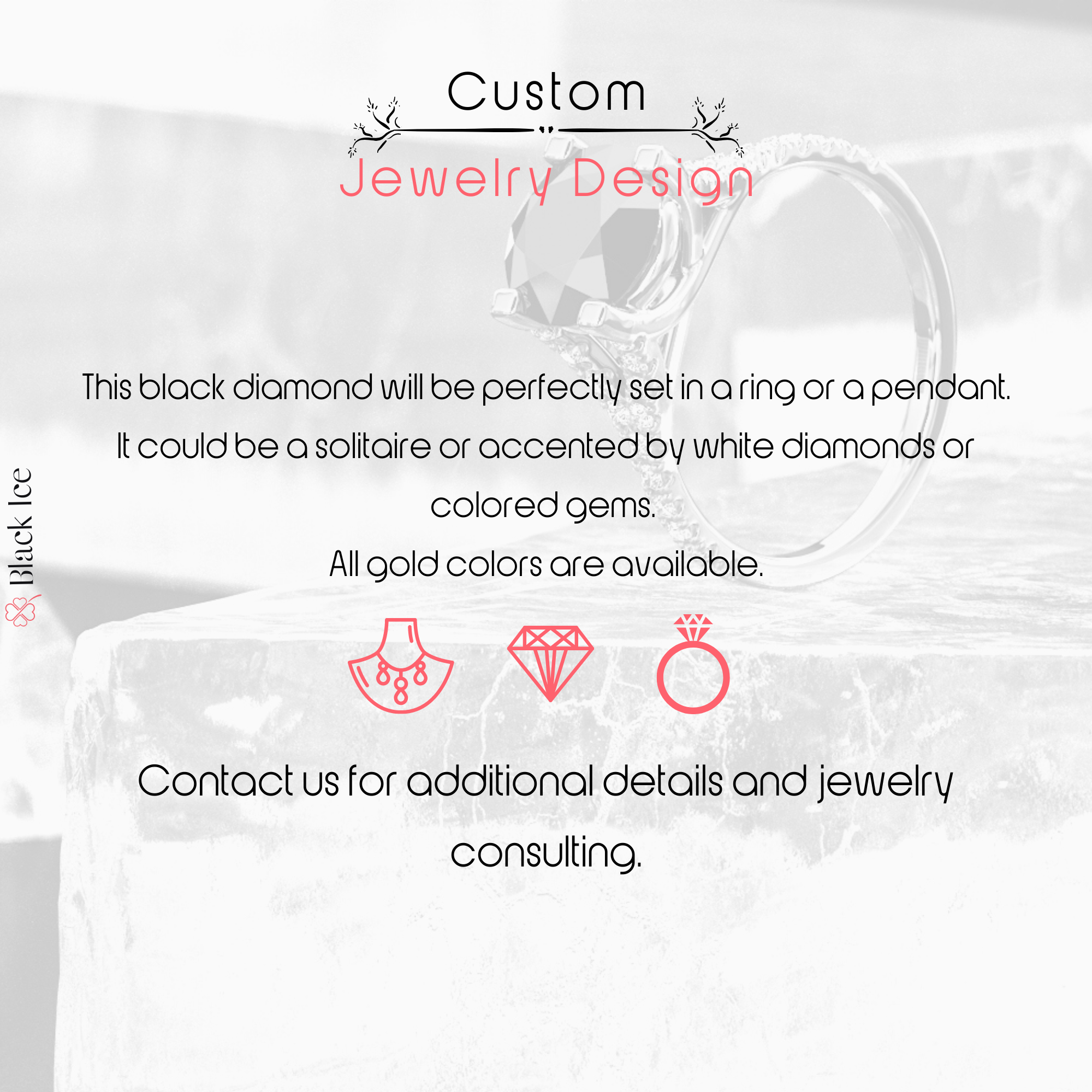 Natural Diamond Alternative Pendant with a White Gold Necklace