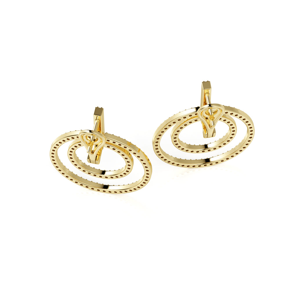 Circles Earrings 1.5 Natural Diamonds in White Gold