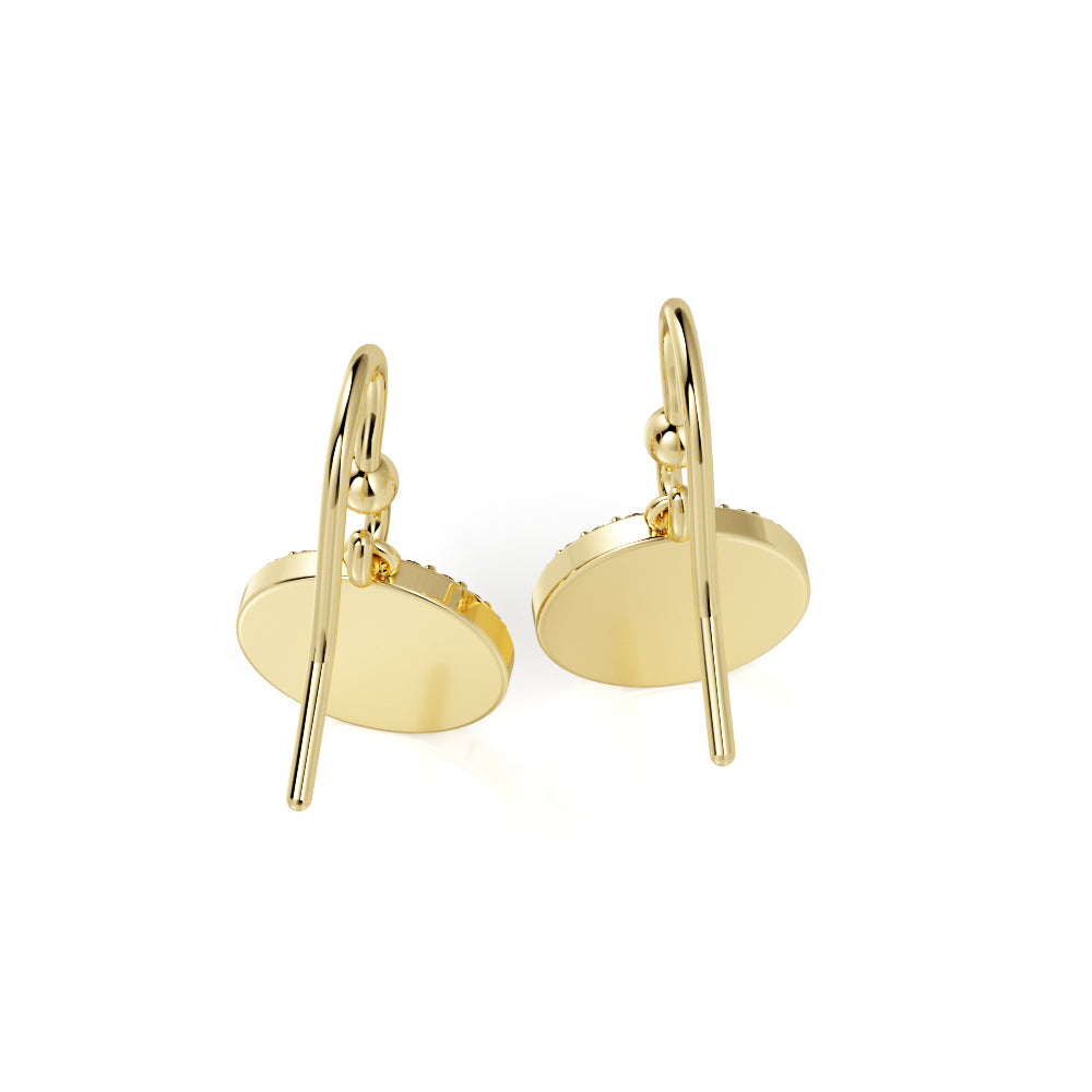 Earwire Earrings 1 Natural Diamonds in White Gold