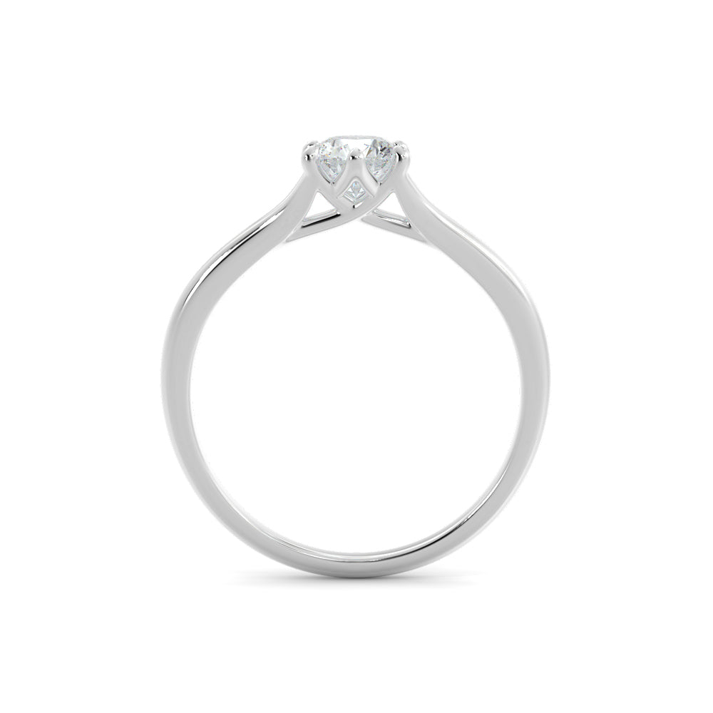 Split shank Natural Round  Diamond Engagement Ring