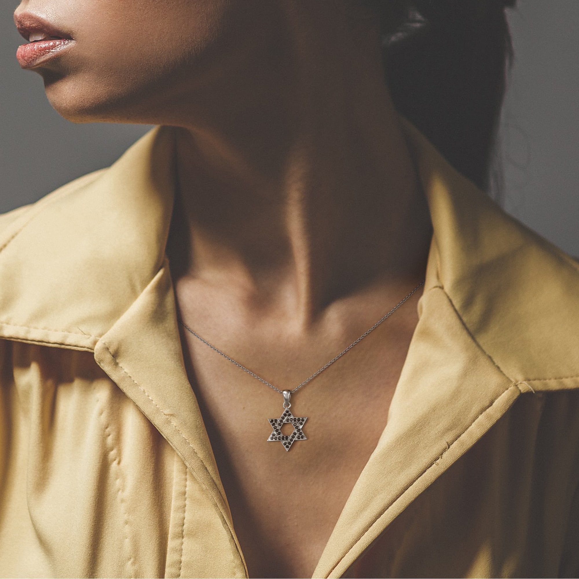 Natural Diamond Alternative Pendant with a White Gold Necklace