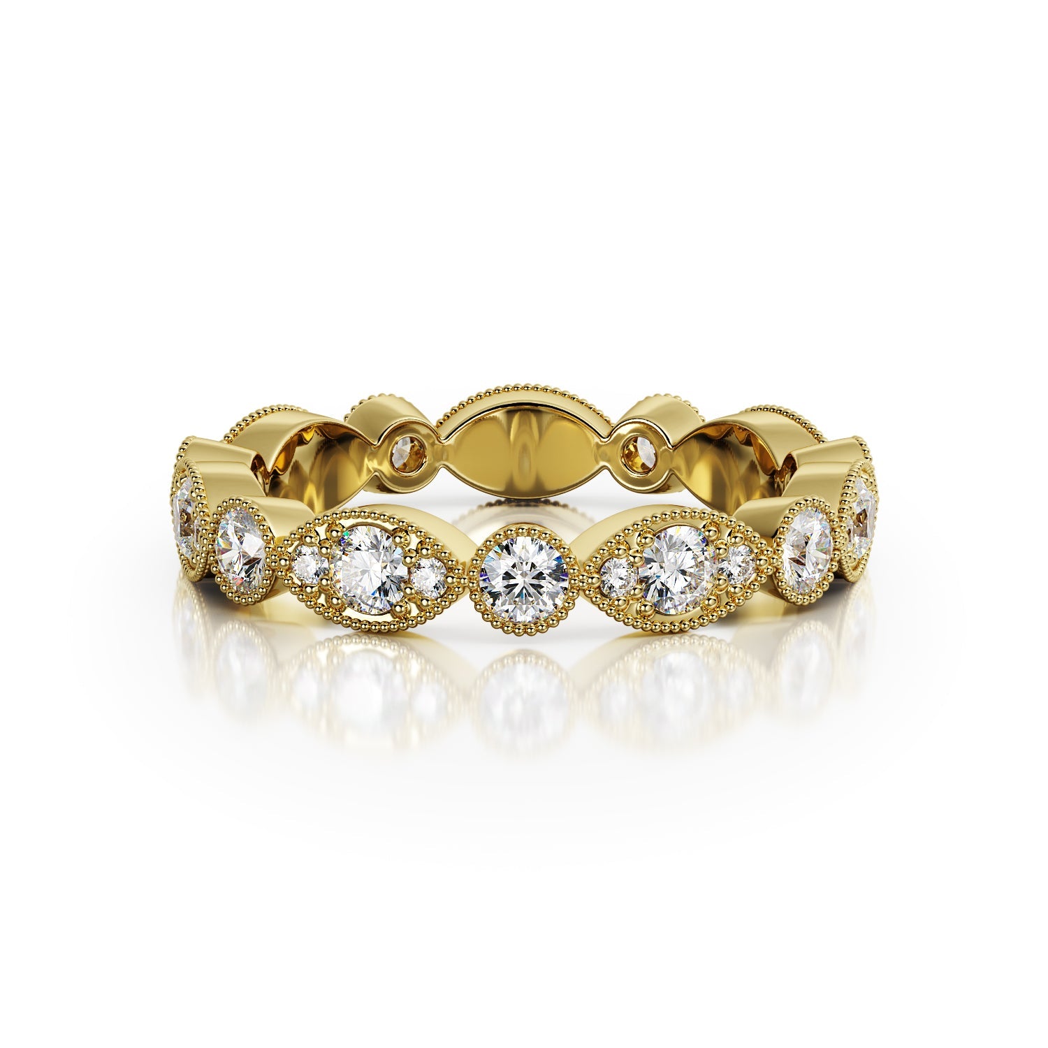 Polarized - Eternity Natural Round cut Diamond Wedding Band