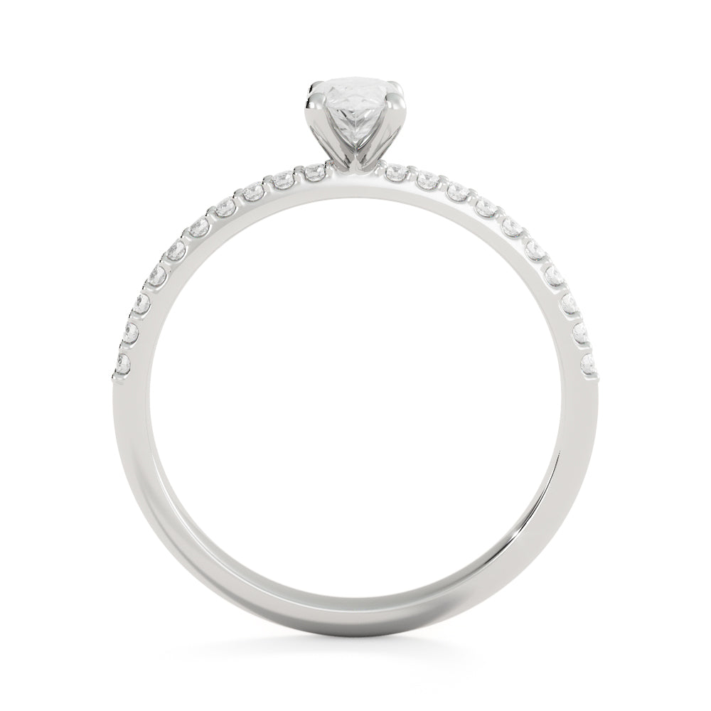 Accent Diamonds Natural Marquise  Diamond Engagement Ring
