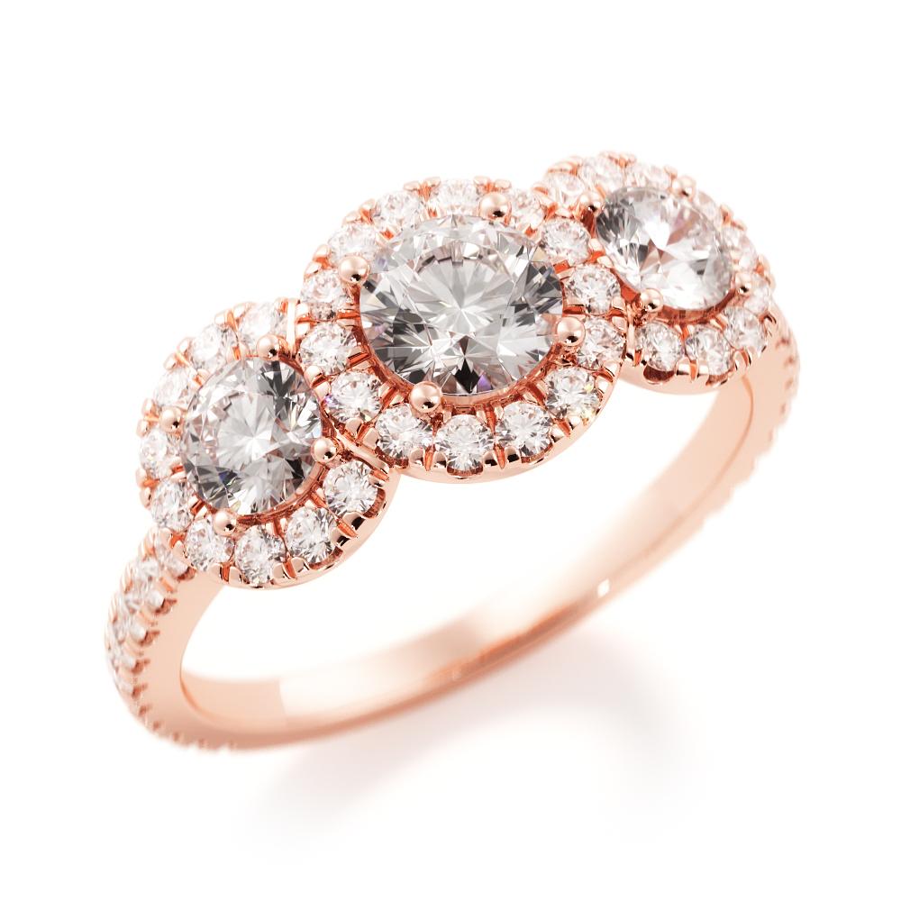 Light Source - Halo Natural Round  Diamond Engagement Ring