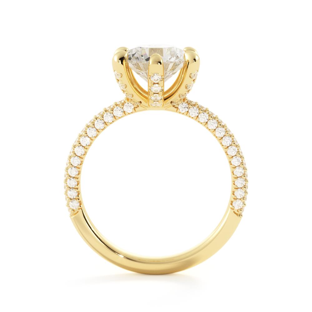 Accent Diamonds Natural Round  Diamond Engagement Ring