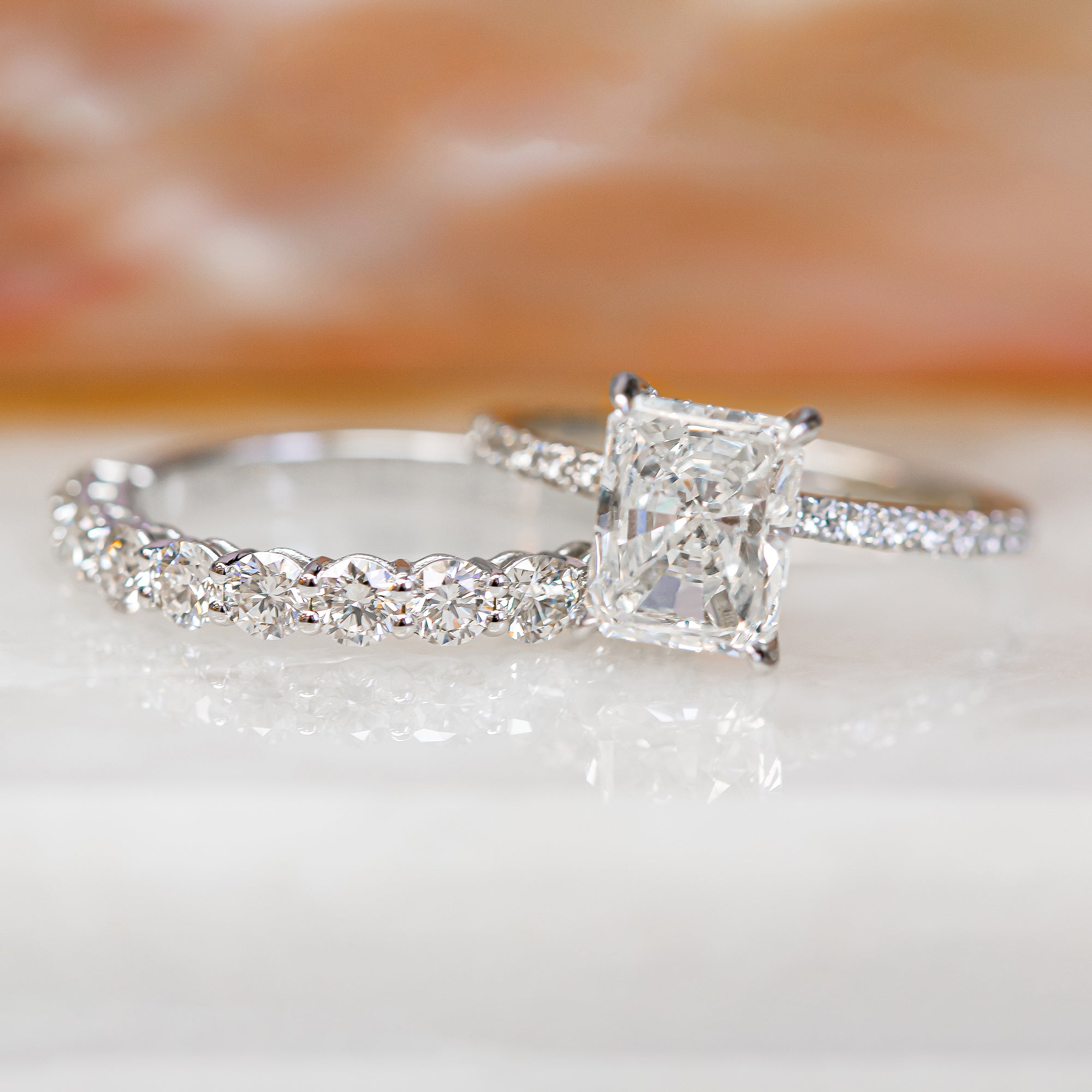 Lightbox - Half Eternity Band Natural Round cut Diamond Wedding Band