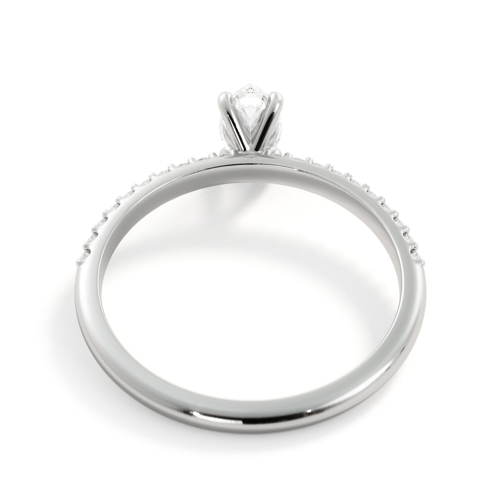 Accent Diamonds Natural Marquise  Diamond Engagement Ring