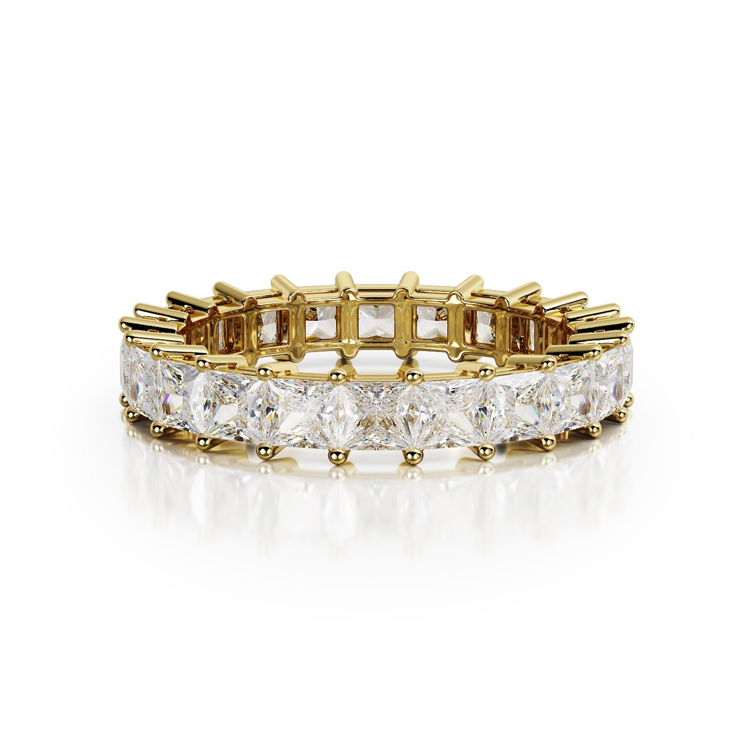 Flickering Flame - Eternity Natural Round cut Diamond Wedding Band