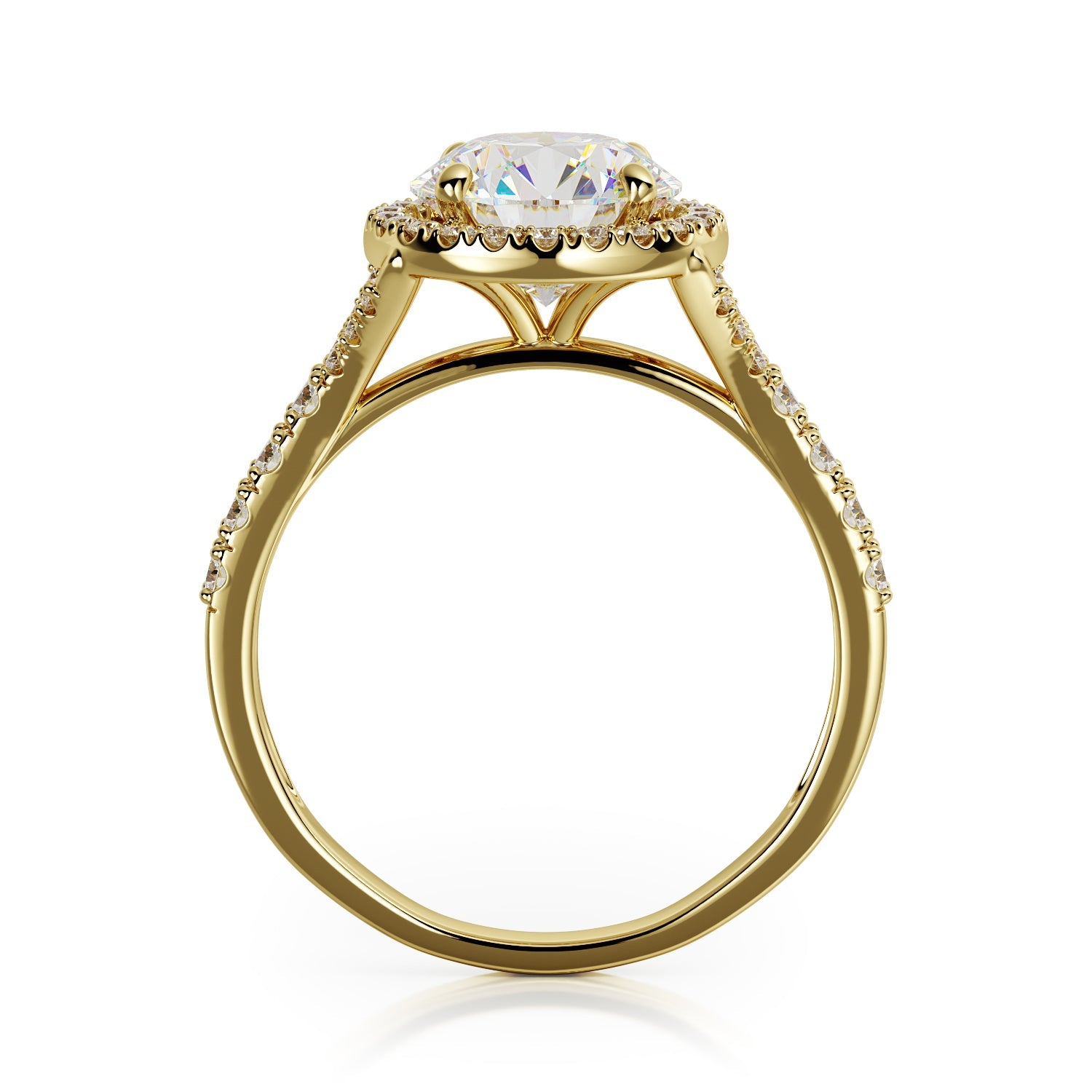 Accent Diamonds Natural Round Cut Diamond Engagement Ring
