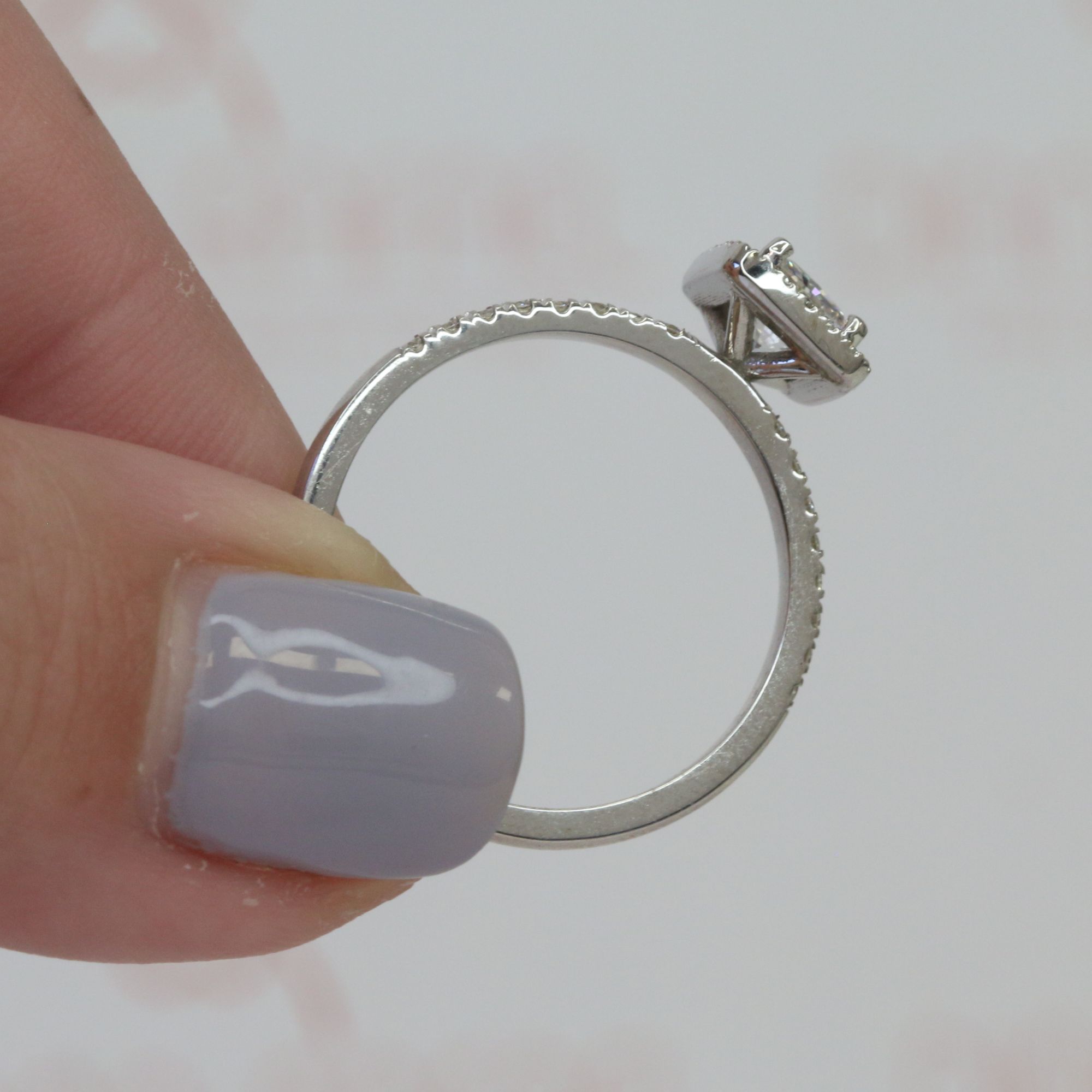 Accent Diamonds Natural Round Diamond Engagement Ring