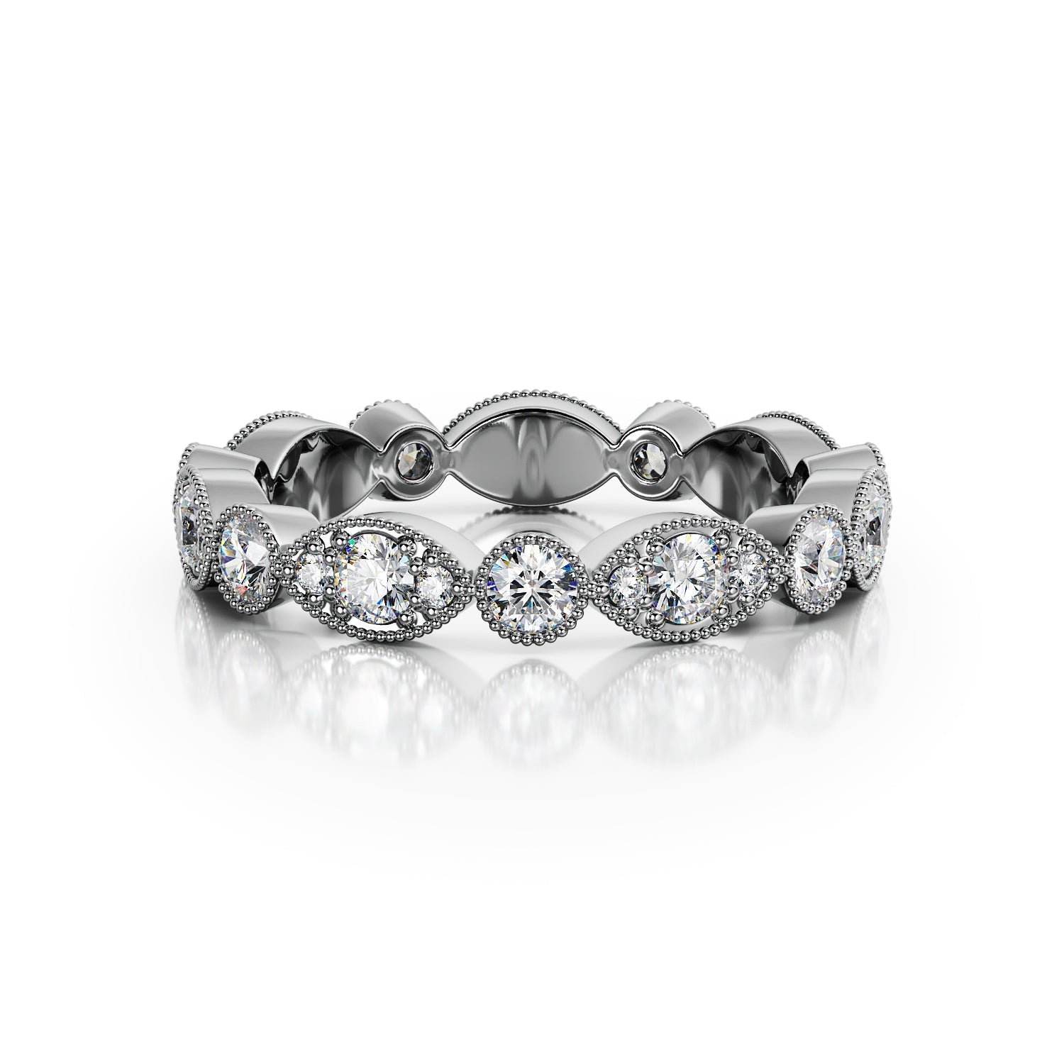 Polarized - Eternity Natural Round cut Diamond Wedding Band
