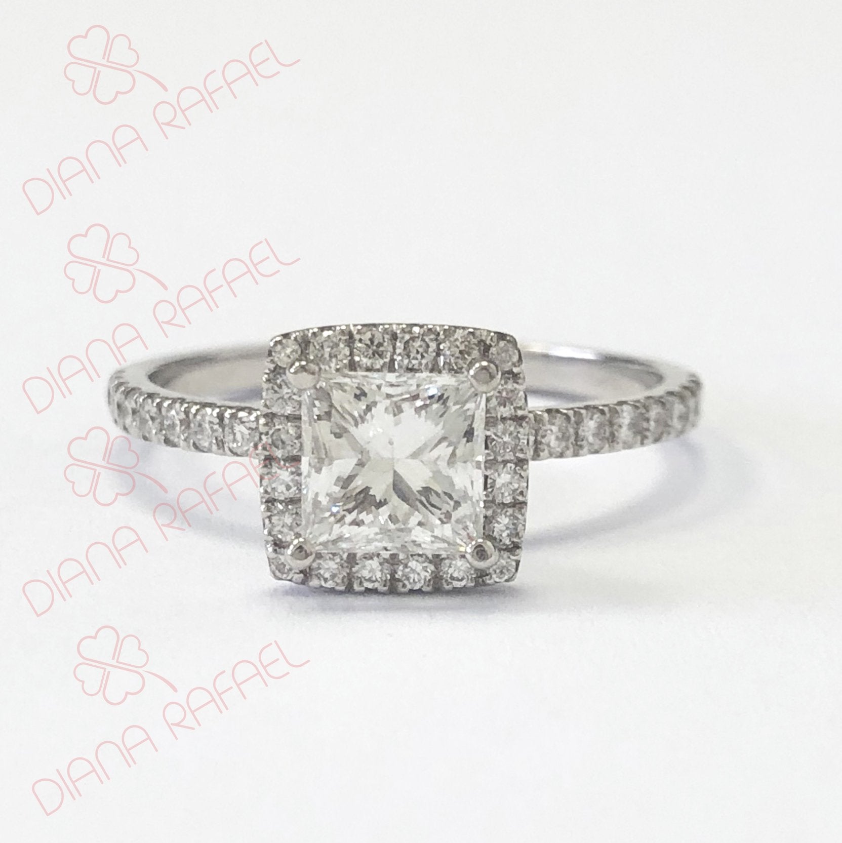 Accent Diamonds Natural Round Diamond Engagement Ring