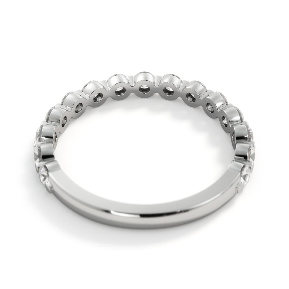 Snowfall - Half Eternity Natural Round cut Diamond Wedding Band