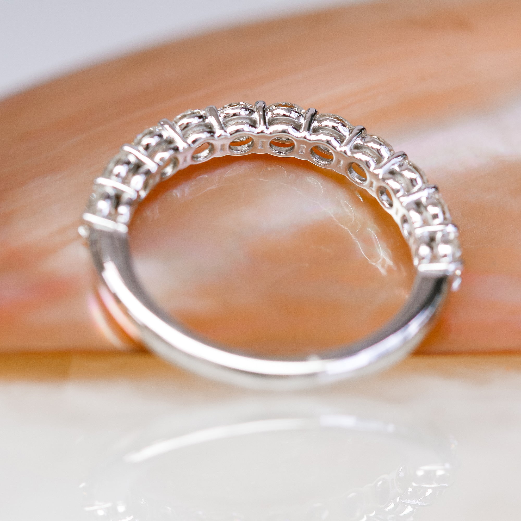 Lightbox - Half Eternity Band Natural Round cut Diamond Wedding Band