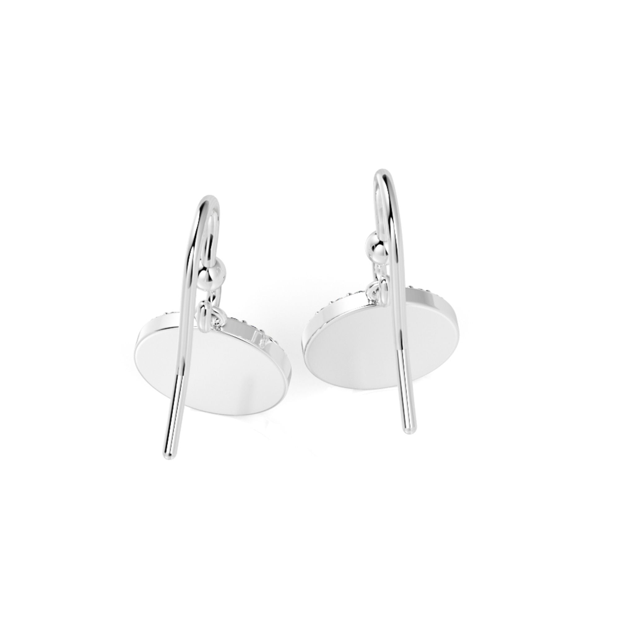 Earwire Earrings 1 Natural Diamonds in White Gold