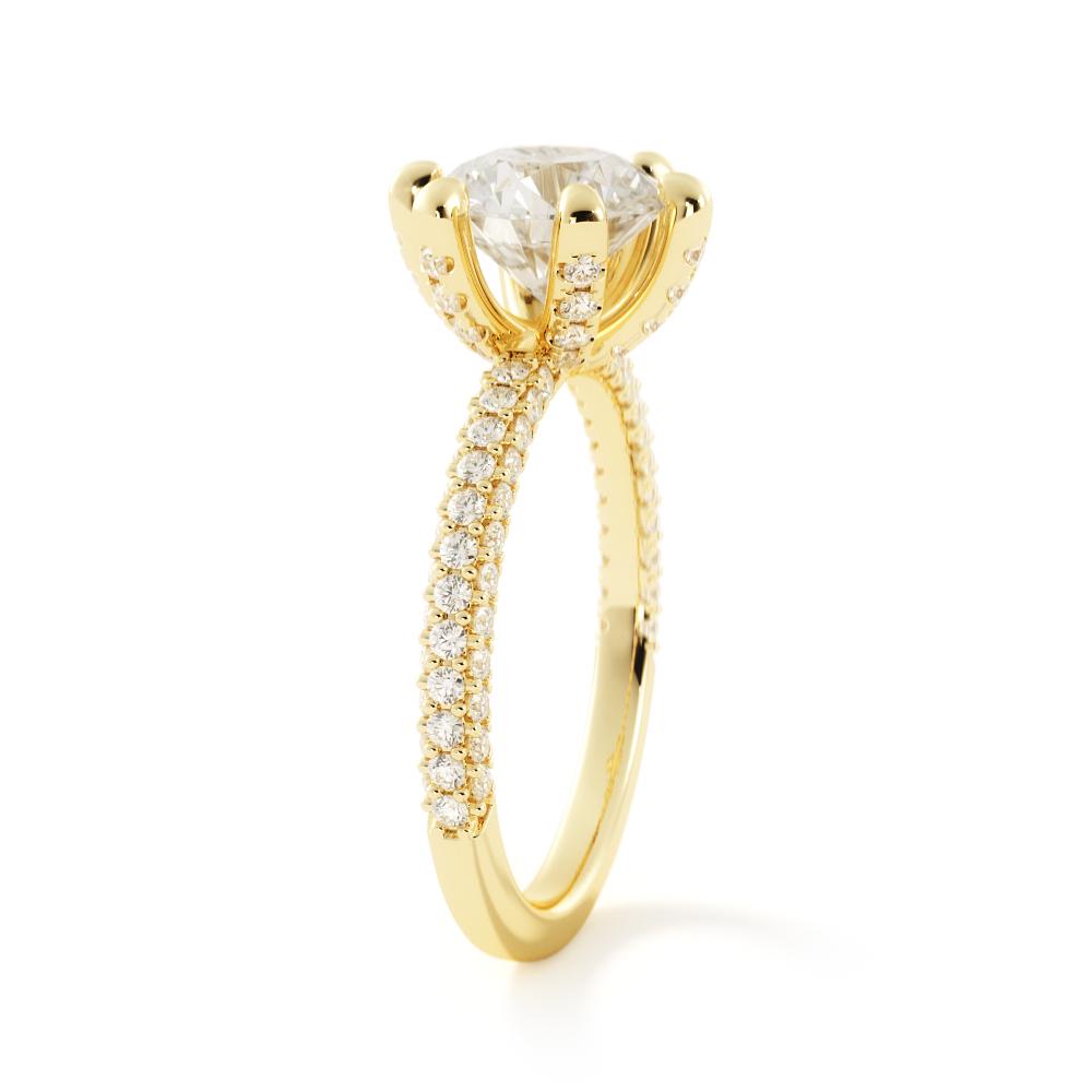 Accent Diamonds Natural Round  Diamond Engagement Ring
