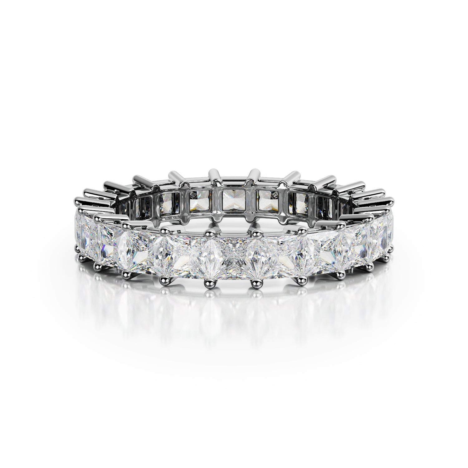 Flickering Flame - Eternity Natural Round cut Diamond Wedding Band