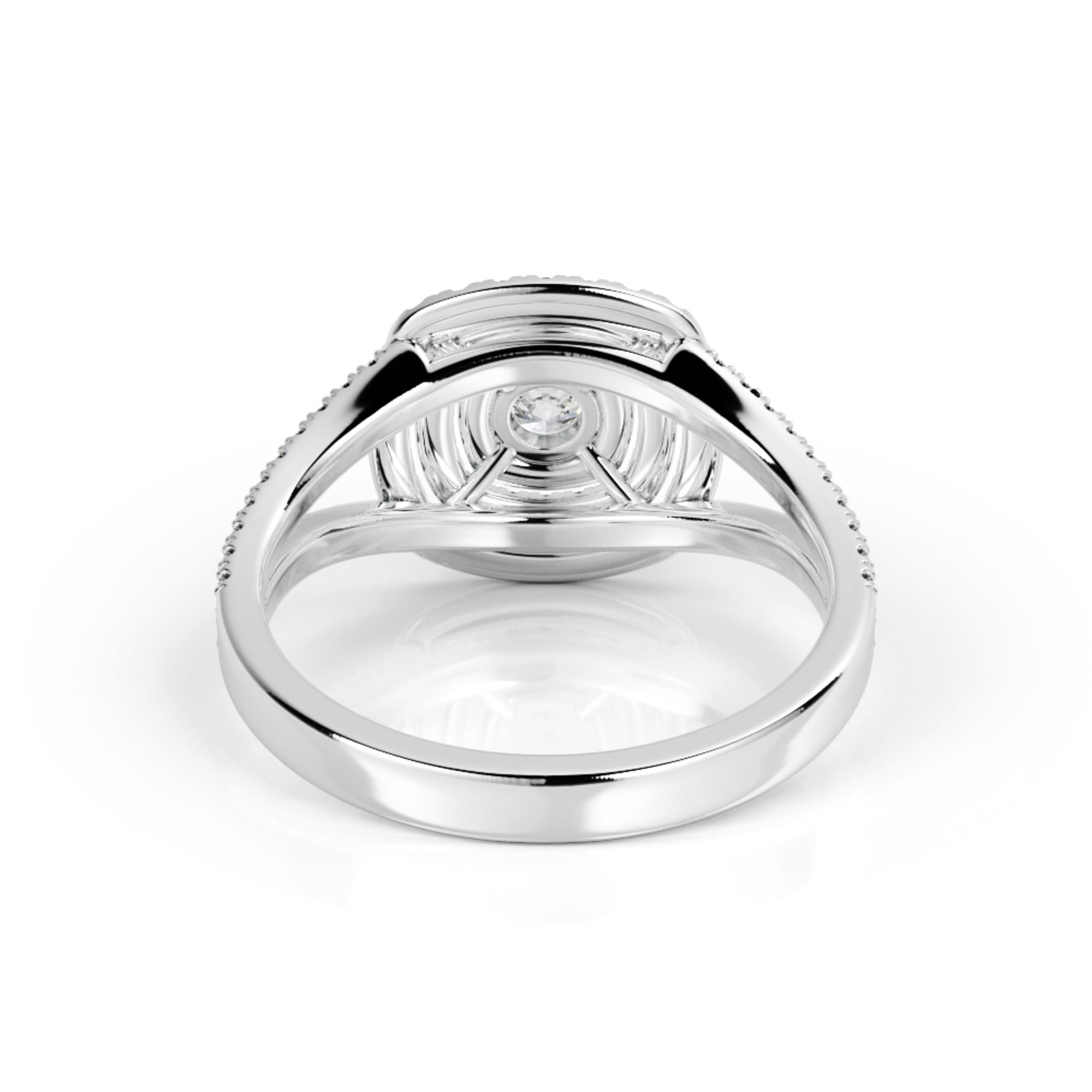 Accent Diamonds Natural Round  Diamond Engagement Ring