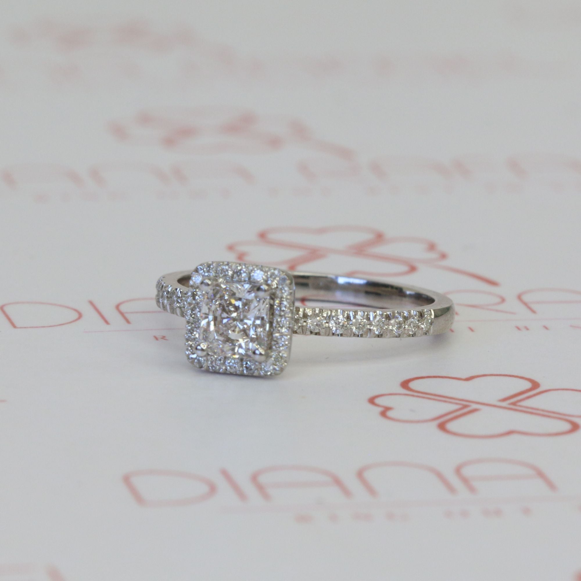 Accent Diamonds Natural Round Diamond Engagement Ring